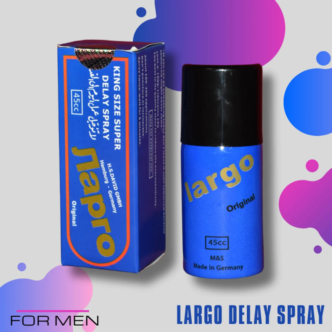 Largo Spray For Men's Made in Germany Original Product Front View - OnlineExpo.pk