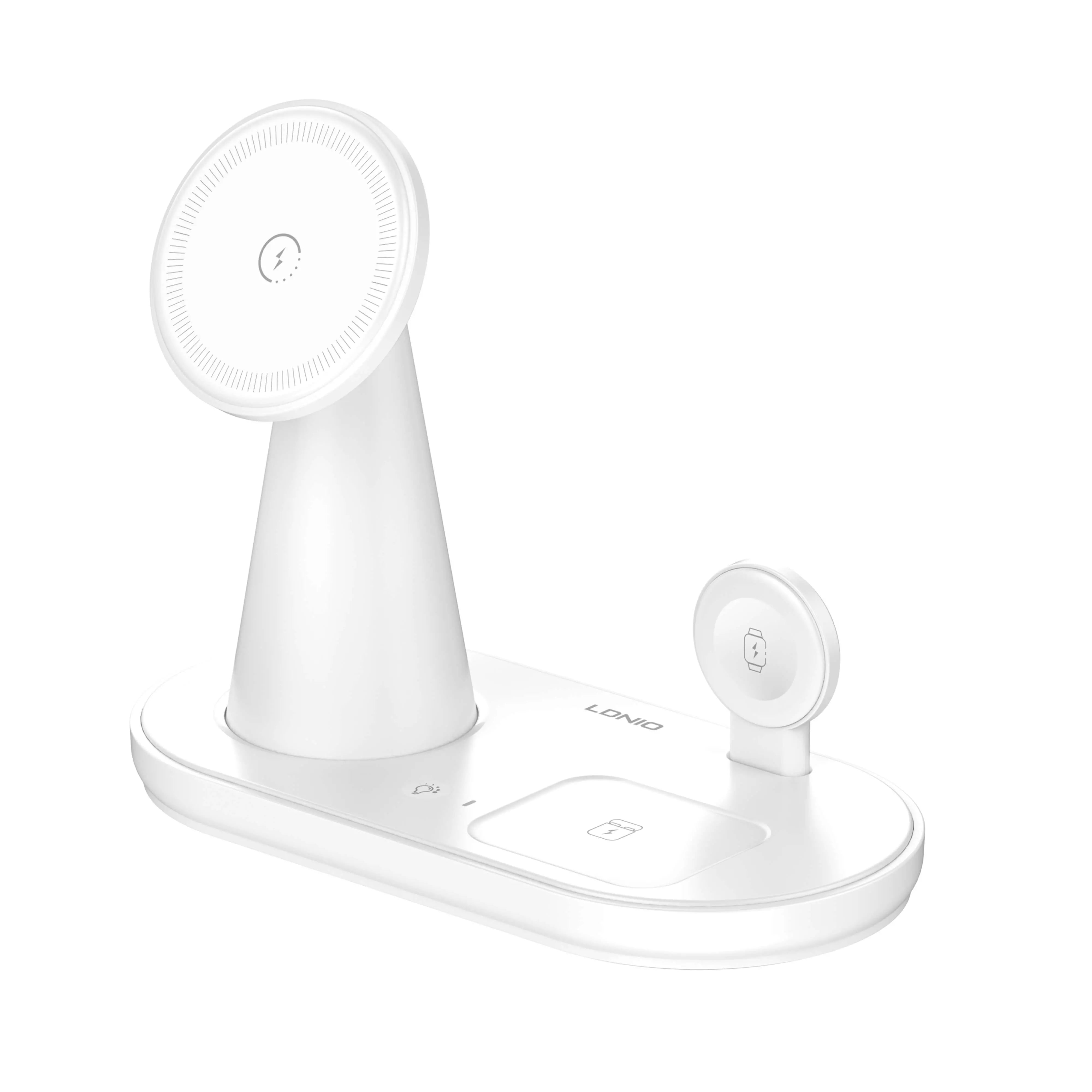 Ldnio WL01 5 In 1 Desktop Wireless Charging Station Original Product Front View - OnlineExpo.pk
