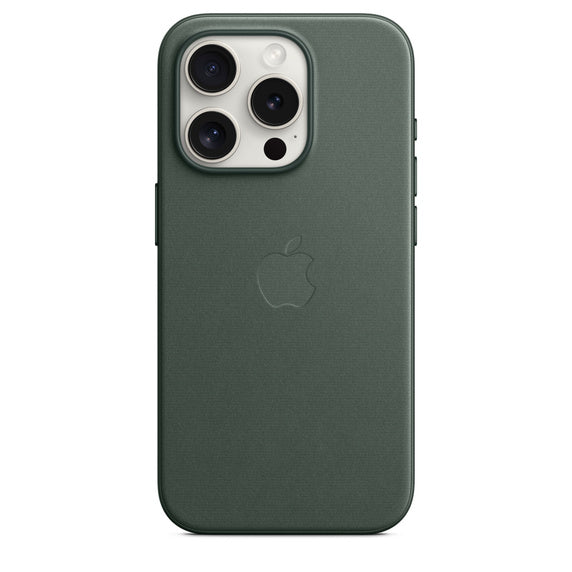 iPhone 15 Pro Leather Magsafe Case With Animation - Evergreen Original Product Front View - OnlineExpo.pk