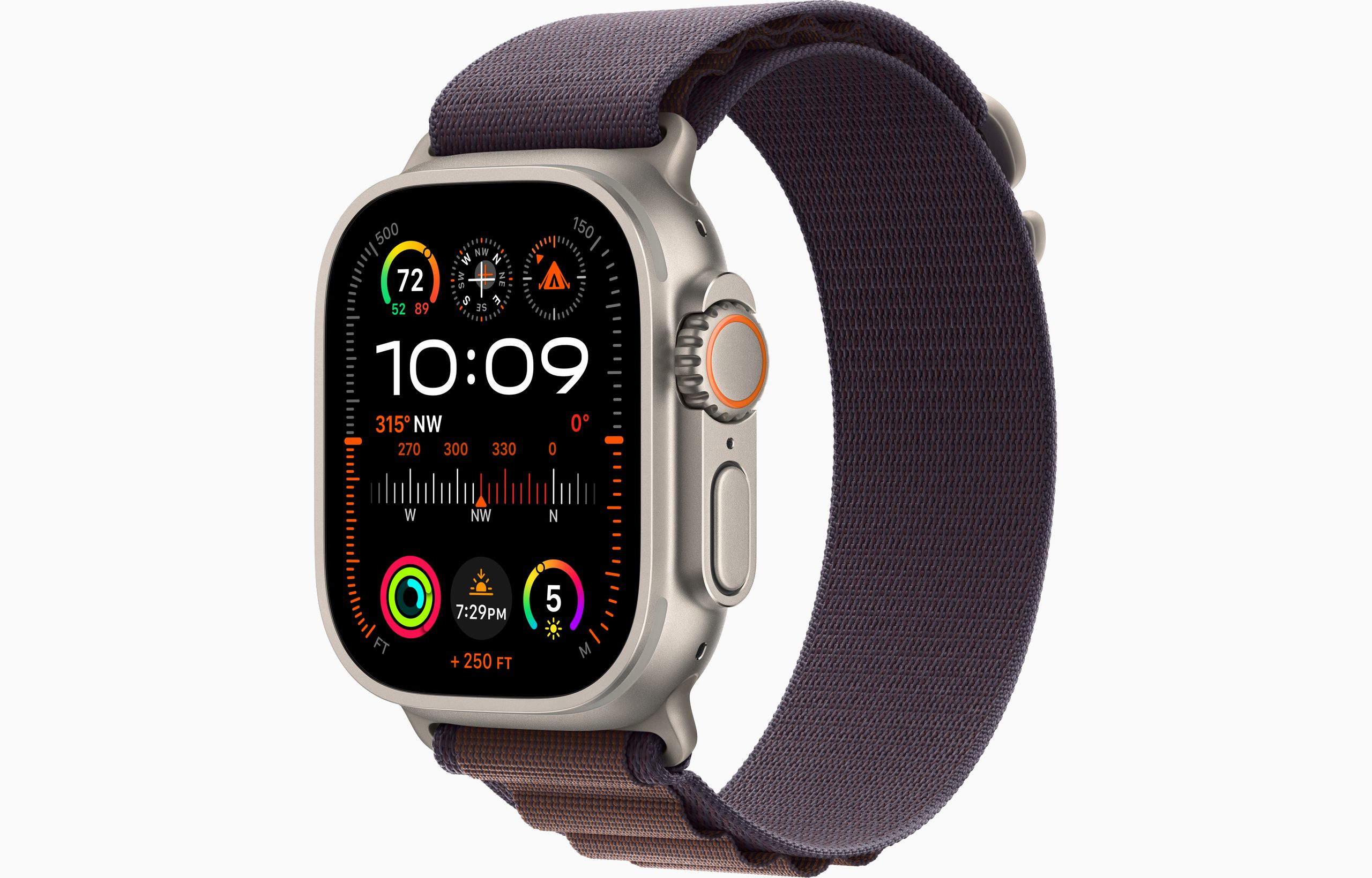 42mm-44mm-45mm-49mm Alpine Loop Smartwatch Strap For Apple Watch Ultra/Ultra 2- Indigo Original Product Front View - OnlineExpo.pk