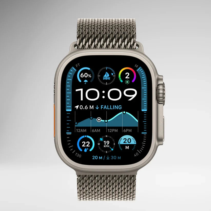 42/44/45/46/49MM Ultra/Ultra 2 Milanese Loop With Parachute-Style Buckle For iWatch View 6 - OnlineExpo.pk