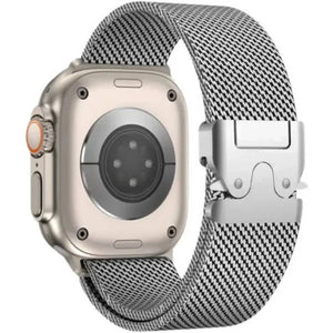 42/44/45/46/49MM Ultra/Ultra 2 Milanese Loop With Parachute-Style Buckle For iWatch View 3 - OnlineExpo.pk