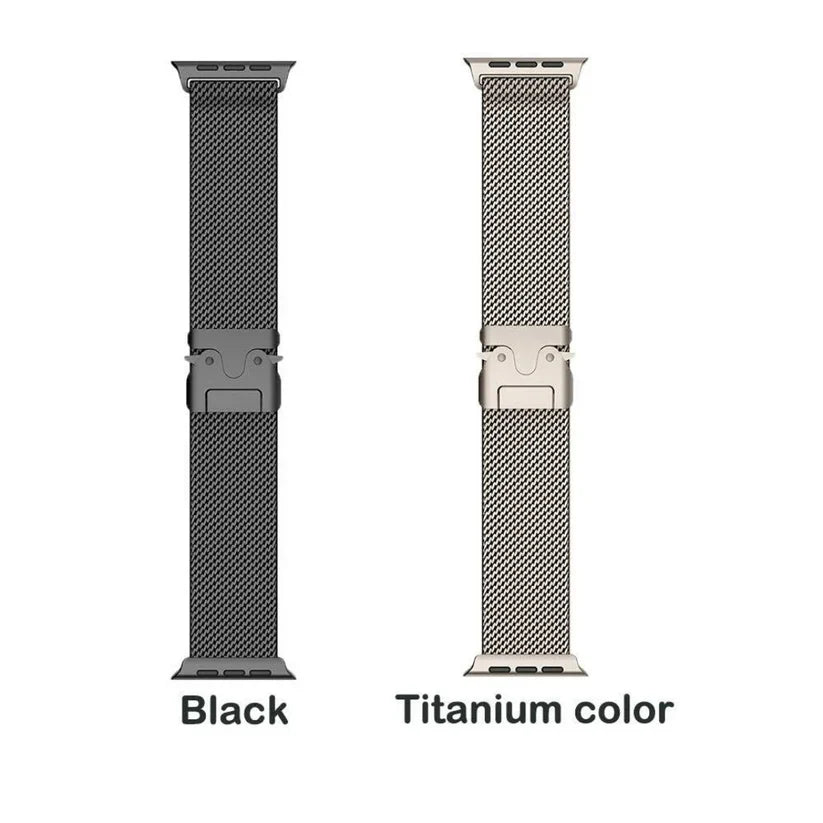 42/44/45/46/49MM Ultra/Ultra 2 Milanese Loop With Parachute-Style Buckle For iWatch Original Product Front View - OnlineExpo.pk