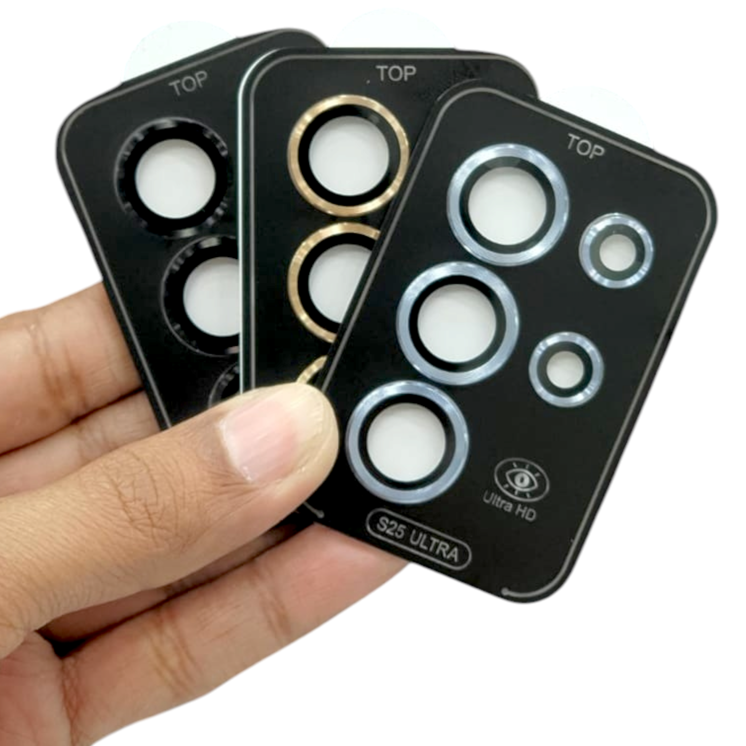 Samsung Galaxy S25 Ultra Colored Camera Lens Protector Covers Original Product Front View - OnlineExpo.pk
