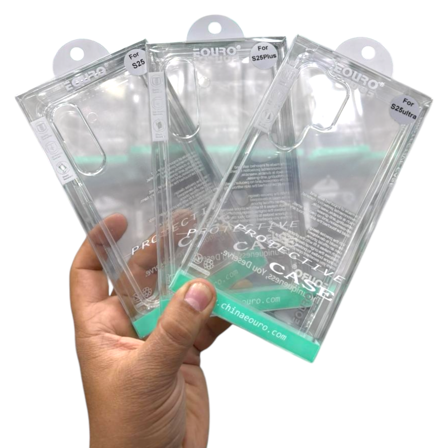 Samsung Galaxy S25 Ultra/S25 Plus/S25 TPU Eouro Jelly Pouch Clear Original Product Front View - OnlineExpo.pk