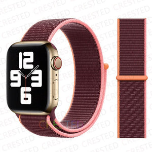 42mm-44mm-45mm Apple Watch Nylon Strap Sports Loop - Plum Original Product Front View - OnlineExpo.pk