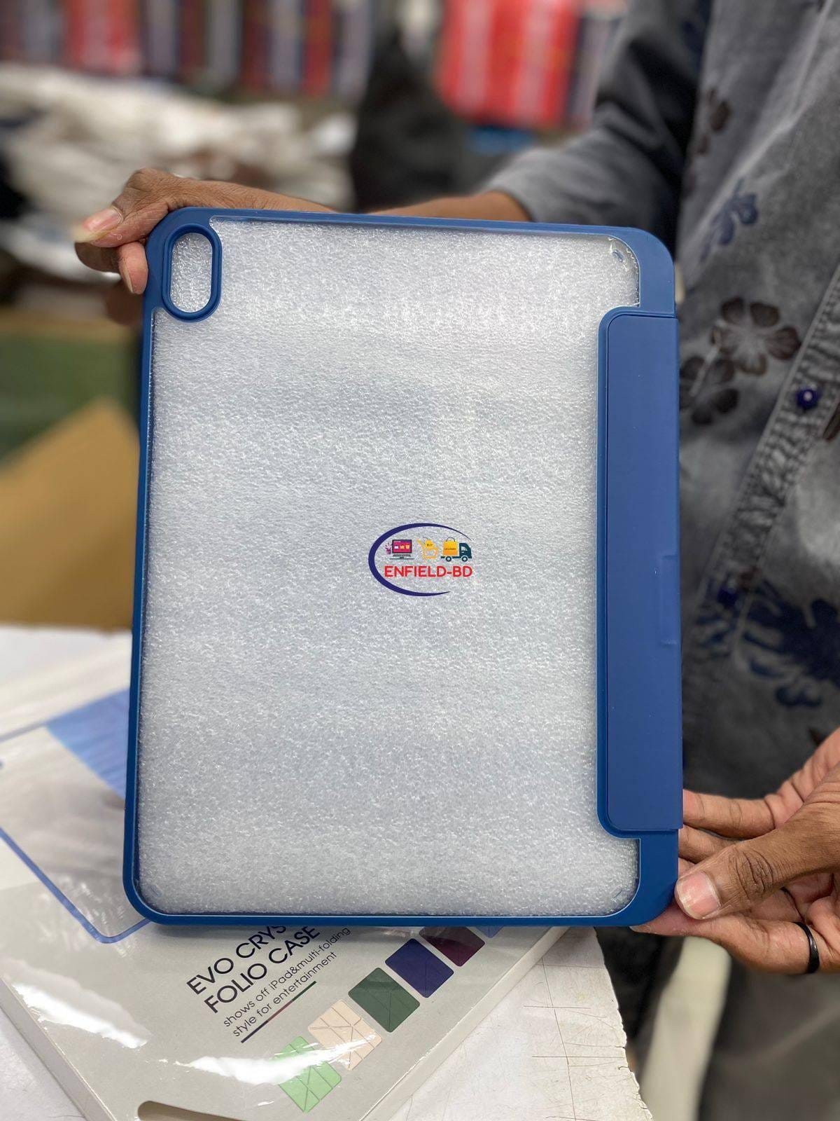 Evo Clear Folio Tablet Case for 7th 8th 9th Generation 10.2 inch Smart case with pen holder space View 3 - OnlineExpo.pk