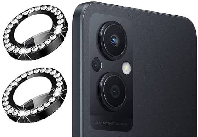 Dimaond Back Camera Lens Protector for Oppo F21 Pro 5G Lens Protector Original Product Front View - OnlineExpo.pk
