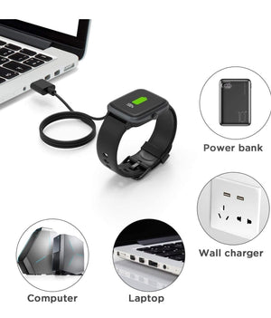 Smart Watch Universal Charger Magnetic 4mm, Smartwatch 2 Pin Magnetic Suction Replacement Charger Cable for da fit Smart Watch, Charging Distance View 4 - OnlineExpo.pk