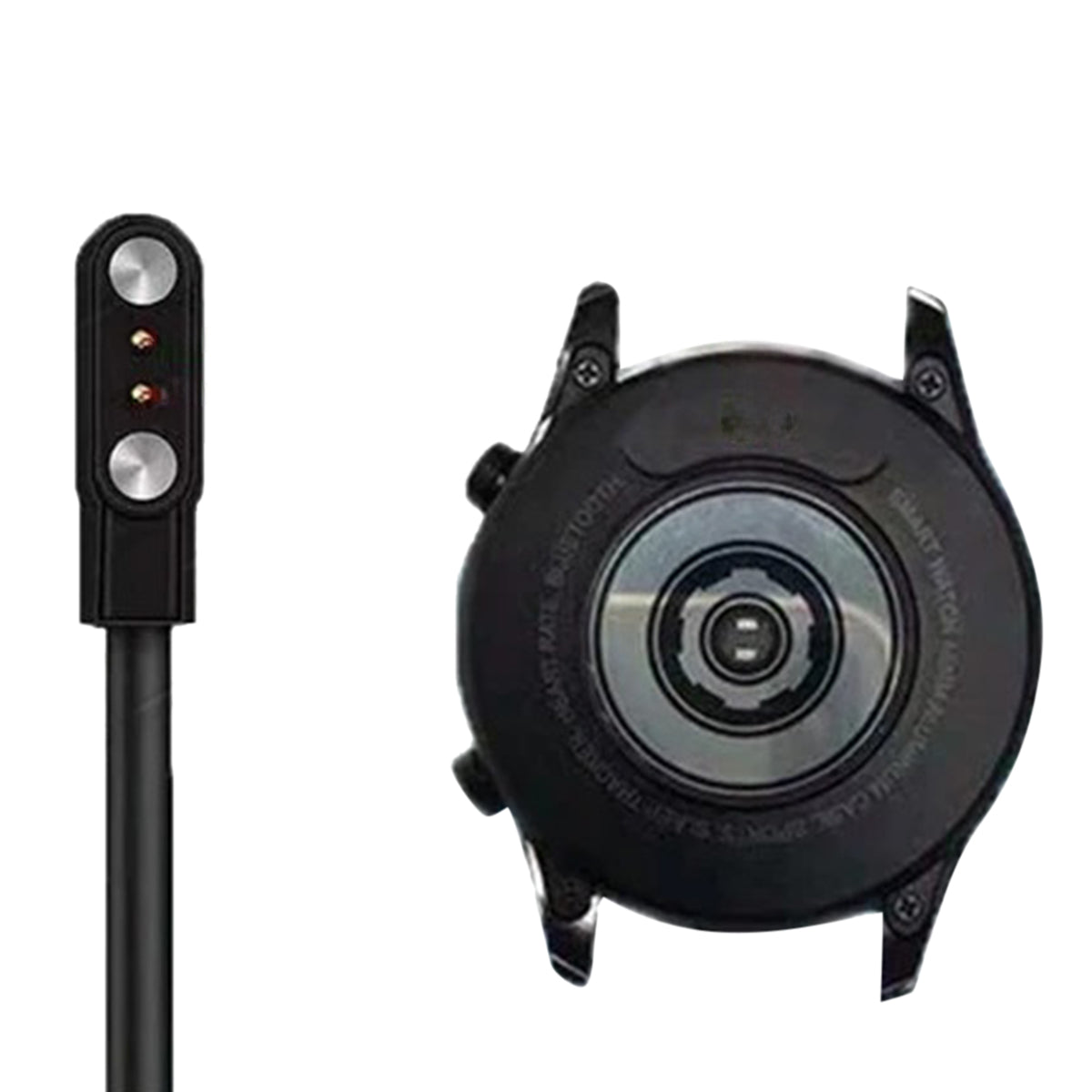 2pin Magnet Charge 2.8mm Charging Cable for universal Smart Watch clock hour saat 2.84mm strong Magnet Suction USB Power charger Original Product Front View - OnlineExpo.pk