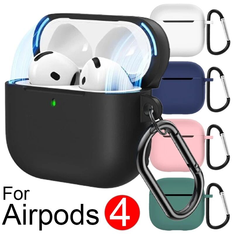 Soft Silicone Cover for Airpods 4th Generation With Hanging Ring View 6 - OnlineExpo.pk