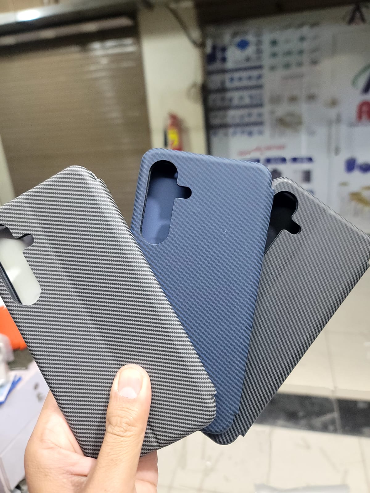 Fiber fusion book cover for Samsung S25 FE Flip Cover View 2 - OnlineExpo.pk
