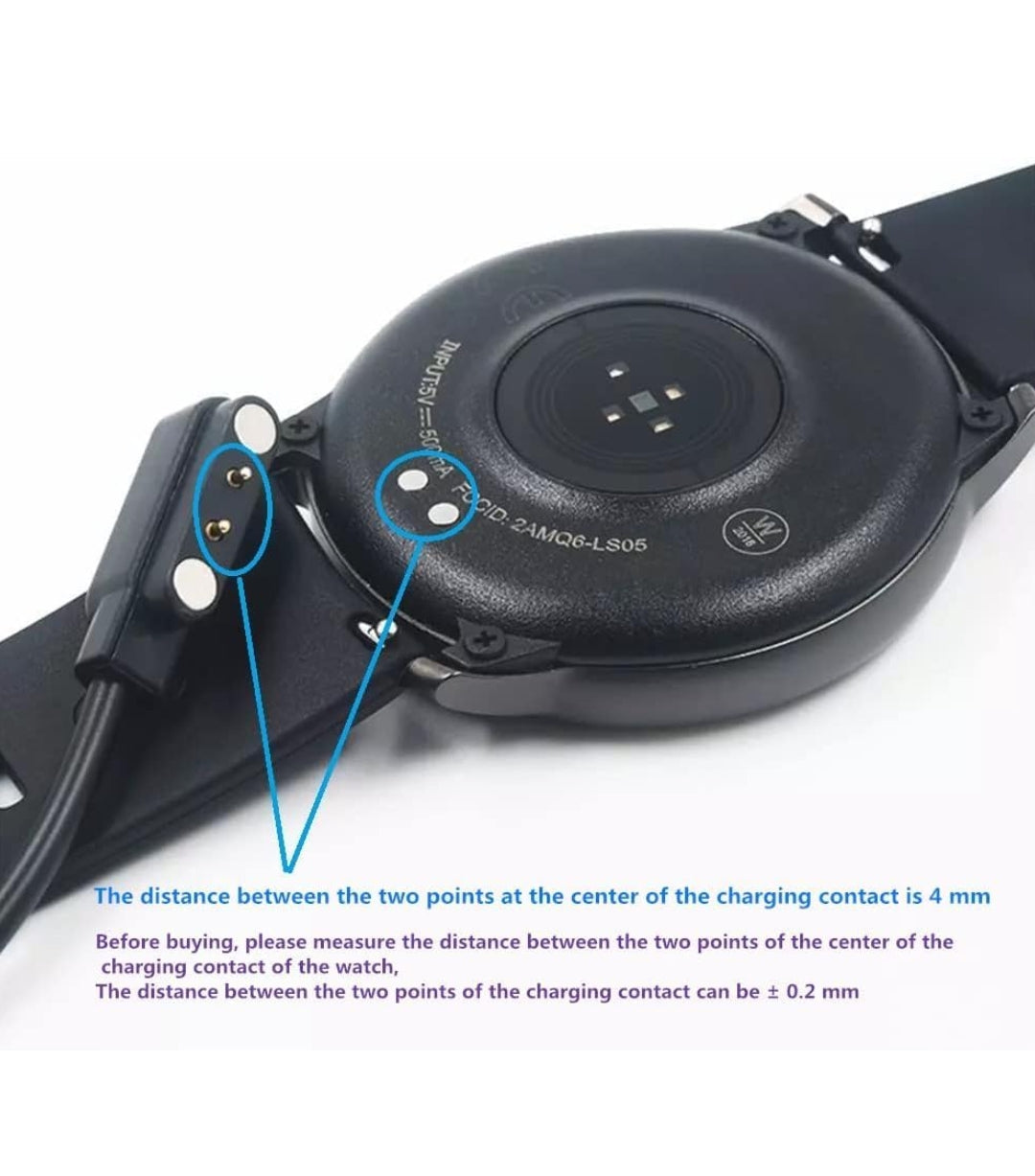 Smart Watch Universal Charger Magnetic 4mm, Smartwatch 2 Pin Magnetic Suction Replacement Charger Cable for da fit Smart Watch, Charging Distance View 3 - OnlineExpo.pk