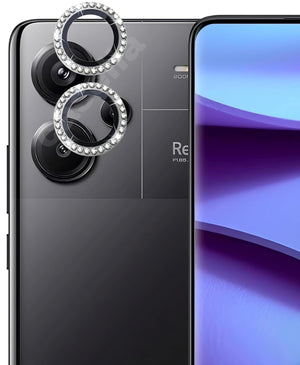 Camera protector Diamond Camera Lens Protector for Redmi Note 13 Silver Black View 2 - OnlineExpo.pk