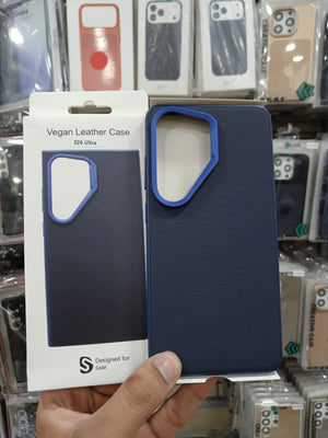 Signature Luxe Vegan Leather Back Cover for Samsung S25 Ultra Original Product Front View - OnlineExpo.pk