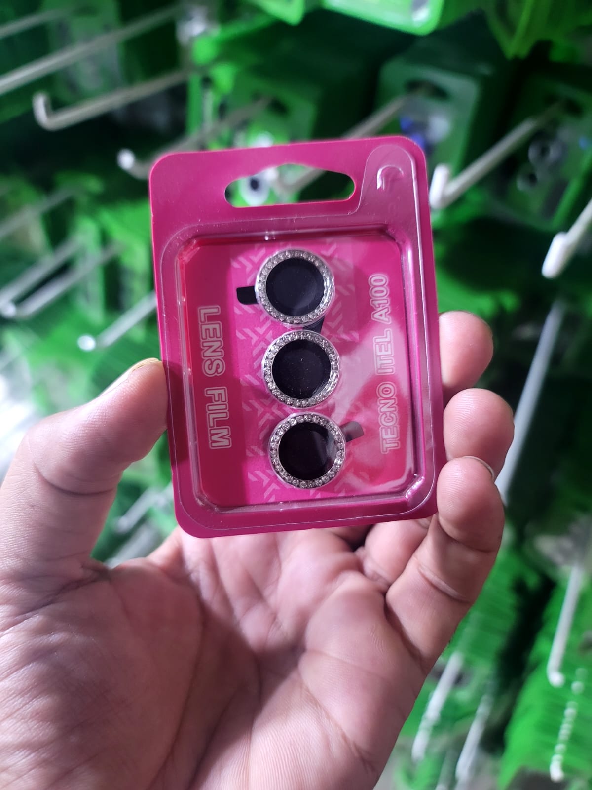 Diamond Camera Lens Protector for itel A100 Diamond Solid camera protector Original Product Front View - OnlineExpo.pk