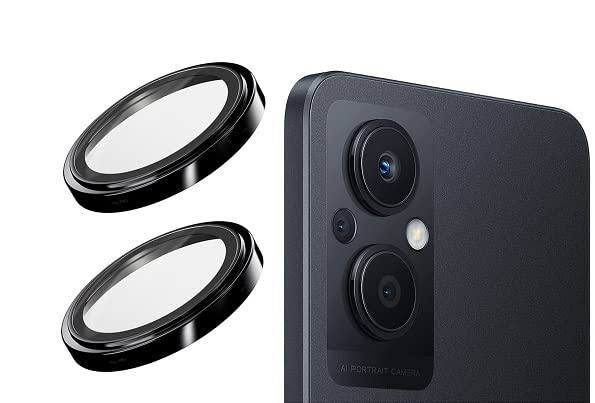 Black 3D Back Camera Lens Protector for Oppo F21 Pro 5G Original Product Front View - OnlineExpo.pk