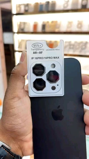 Octagon Camera Lens Protector for All Model 11 to 17 Pro Max H Tempered Glass Camera Cover with Metal Ring View 2