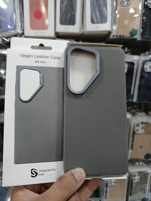 Signature Luxe Vegan Leather Back Cover for Samsung S25 Ultra View 2 - OnlineExpo.pk
