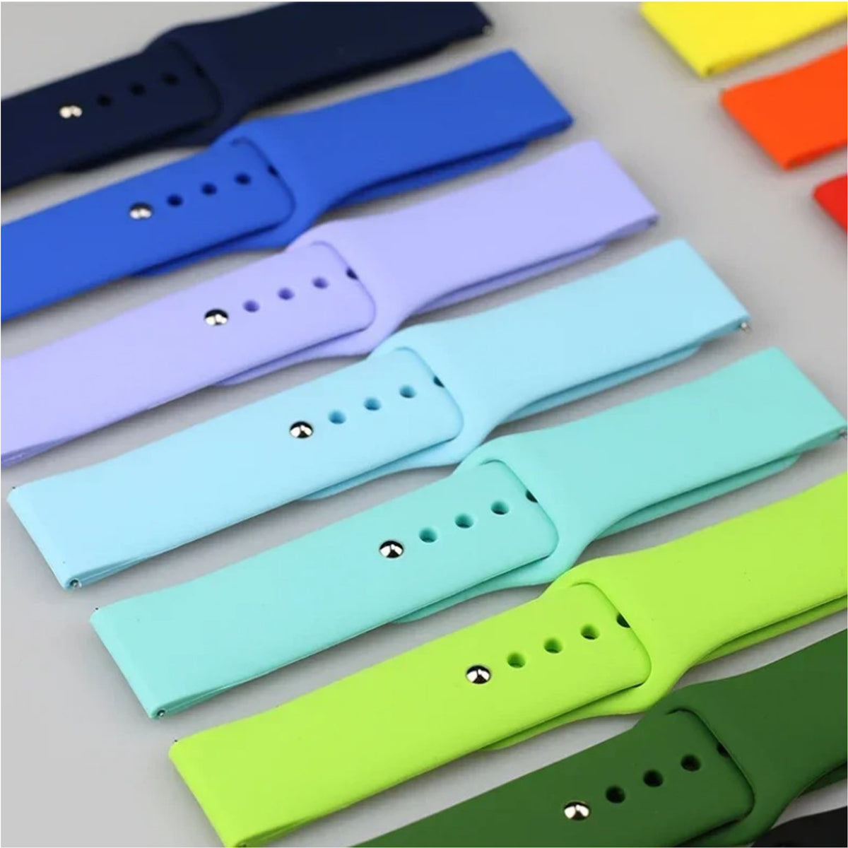 20mm Silicone Sports Band Watch Strap For Samsung, Amazfit, Mibro, Haylou, Kieslect, Zero, Ronin & Other Smartwatches