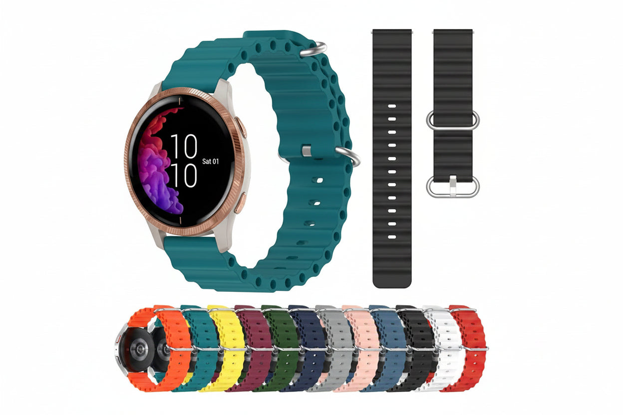 22mm Ocean Strap for Huawei Watch GT, GT 2 46mm, GT 2 Pro, GT 3, GT 4 46mm Xiaomi Imilab KW66 and Imilab W12Haylou Solar LS05Amazfit GTR (47mm / GTR 2 / GTR 3 / GTR 4)Amazfit Stratos / PaceMibro X1 / Mibro Lite 2 & 3 Original Product Front View - OnlineExpo.pk