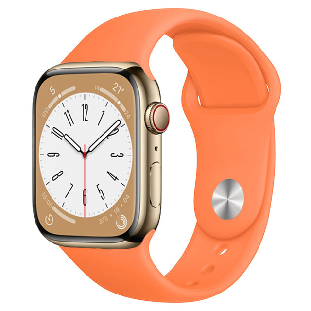 42mm-44mm-45mm-49mm Premium Silicon Rubber Strap - Orange Original Product Front View - OnlineExpo.pk