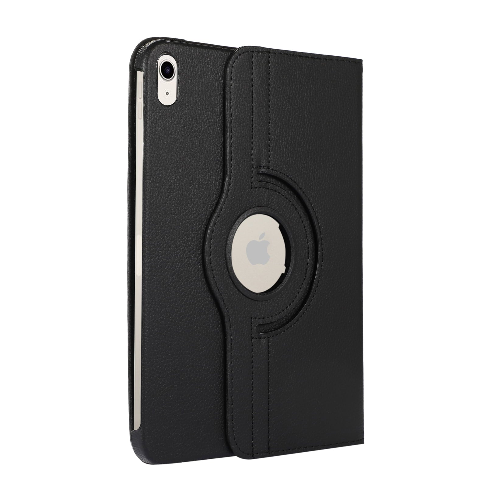 Apple iPad 10th Generation 10.9 inches 2022 360 Degree Rotating Leather Cover - Black Original Product Front View