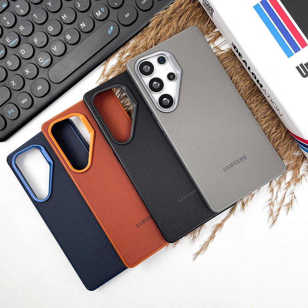 Galaxy S25 Ultra/S25/S24 Ultra/S23 Ultra/S22 Ultra Signature Luxe Vegan Leather Case Original Product Front View