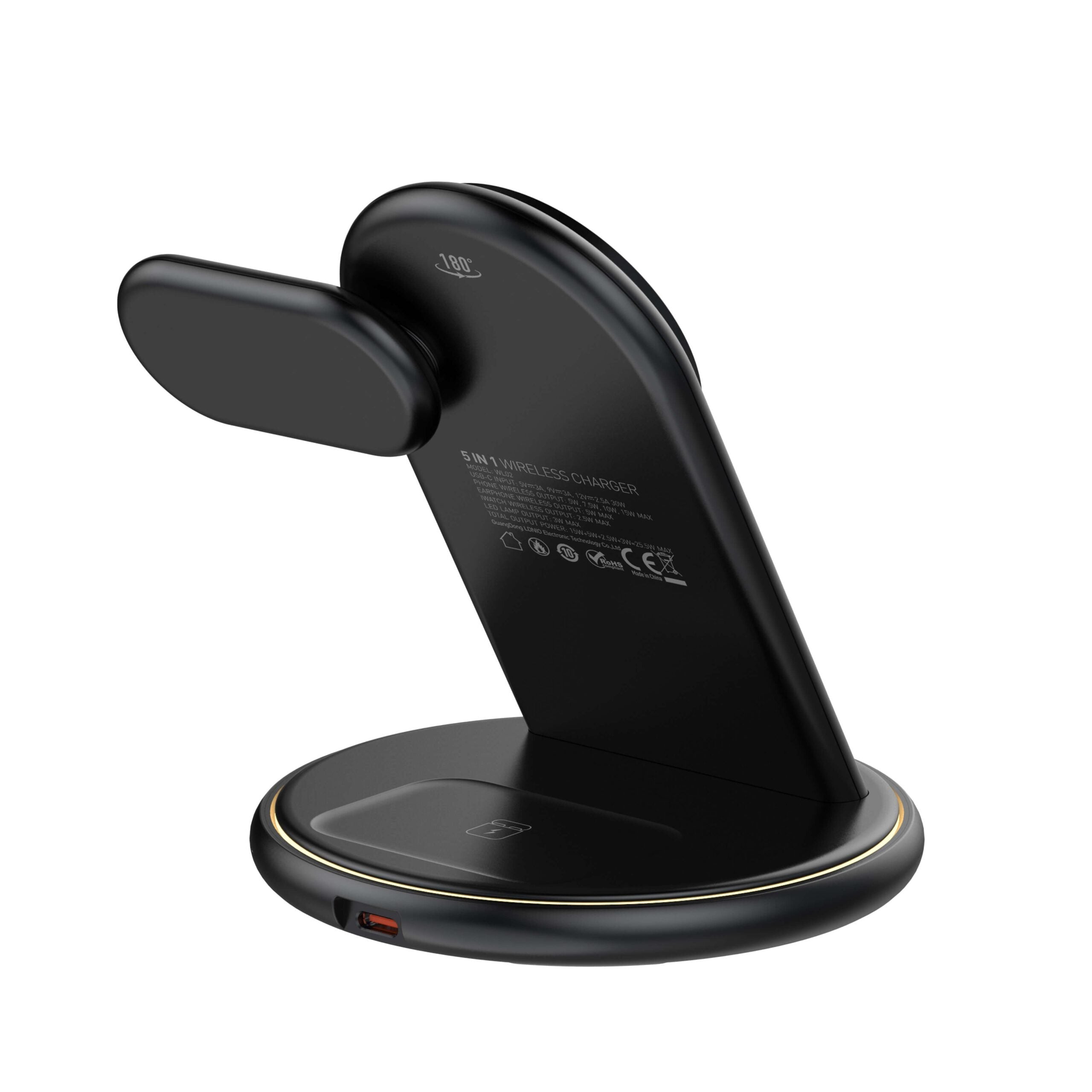 Ldnio 5 IN 1 Desktop Wireless Charging Station WL02 View 5 - OnlineExpo.pk