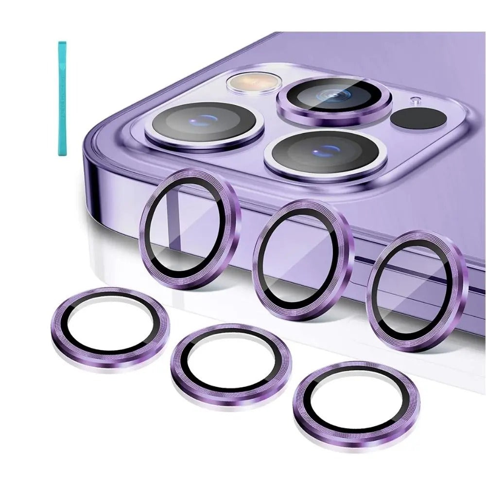 iPhone 14 Pro / iPhone 14 Pro Max Ring Lens Protector Deep Purple Original Product Front View - OnlineExpo.pk