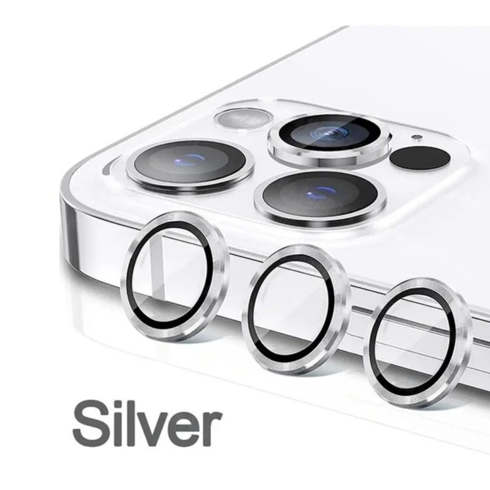 iPhone 14 Pro / iPhone 14 Pro Max Ring Lens Protector - Silver Original Product Front View - OnlineExpo.pk