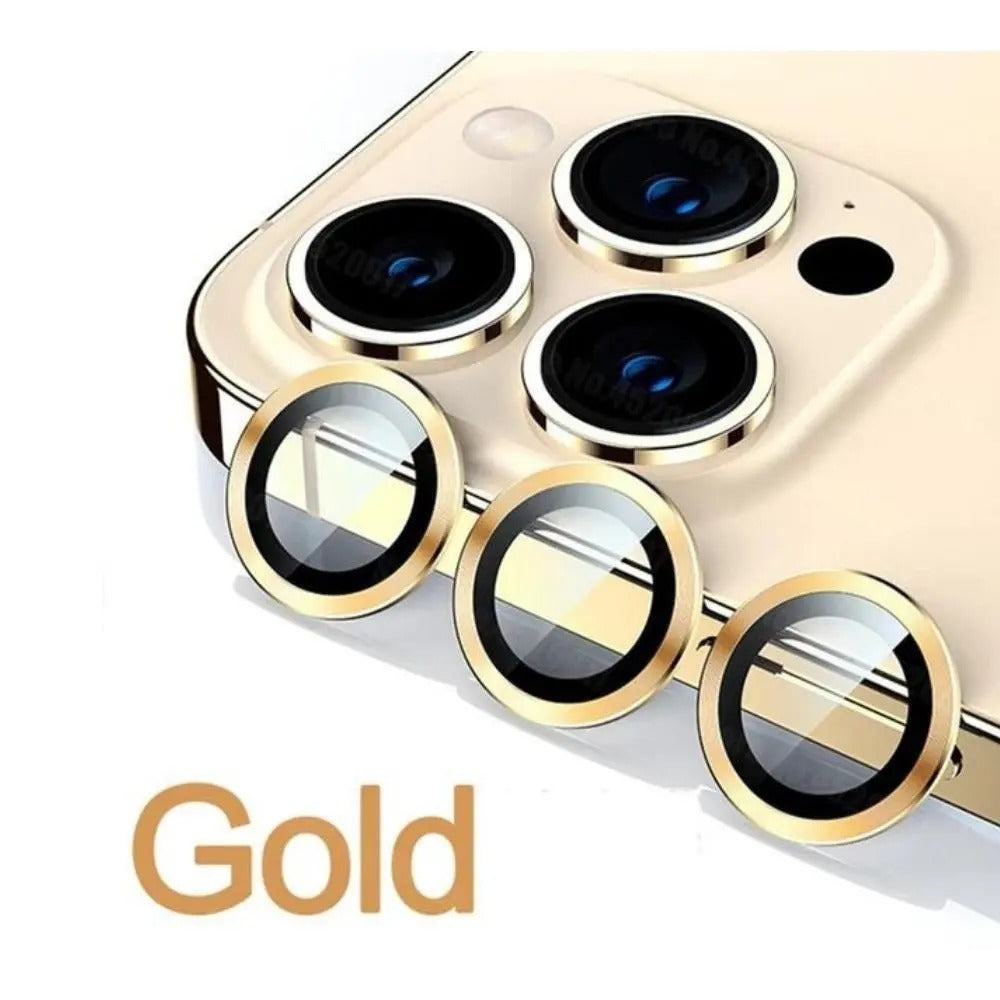 iPhone 14 Pro / iPhone 14 Pro Max Ring Lens Protector - Golden Original Product Front View - OnlineExpo.pk