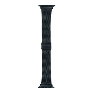 42mm/44mm/45mm/49mm/22mm Luxury Style Stainless Steel Chain Straps For Smart Watch - Black Original Product Front View - OnlineExpo.pk