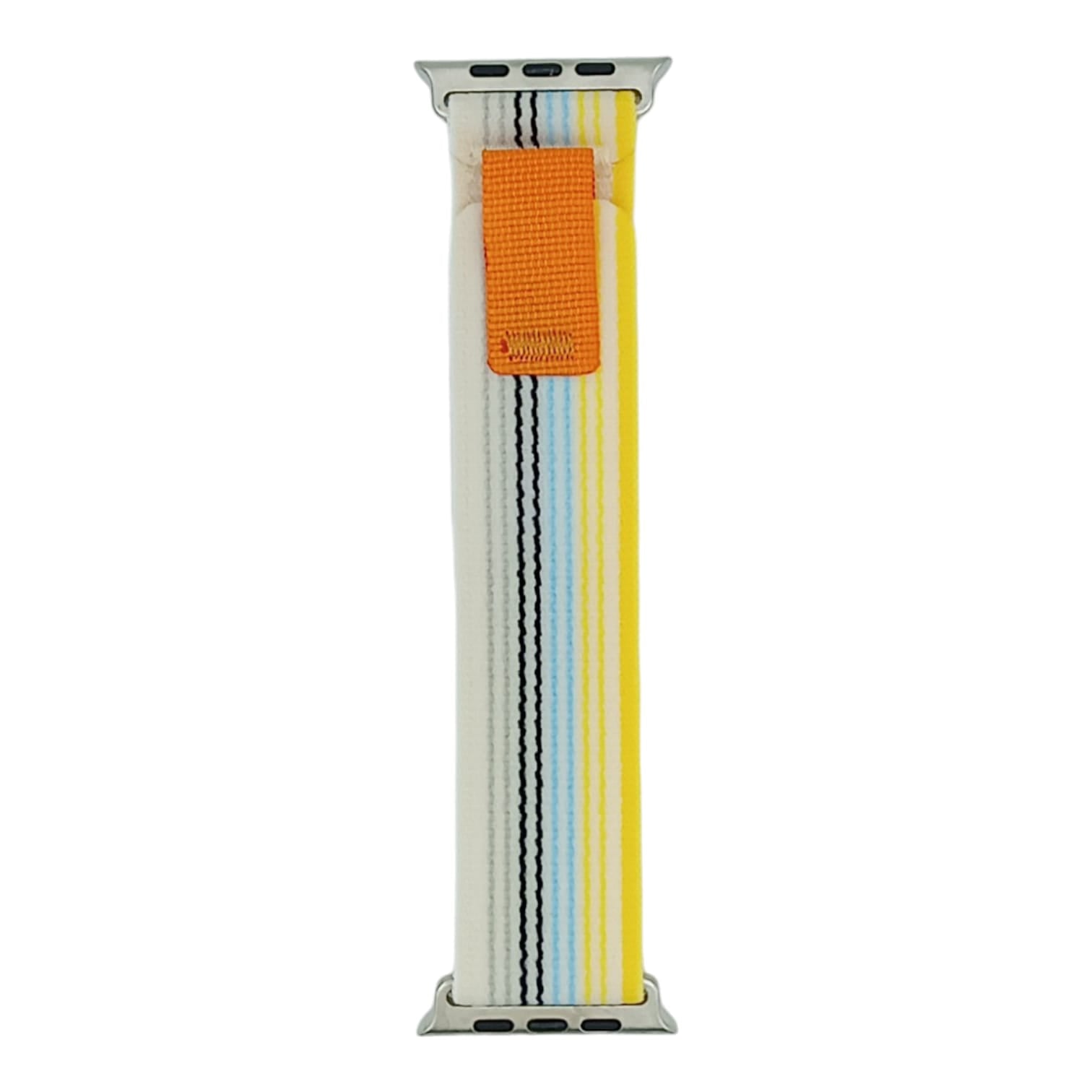 42mm-44mm-45mm-49mm Trail Loop Smartwatch Strap For Apple Watch - White/Blue/Yellow Original Product Front View