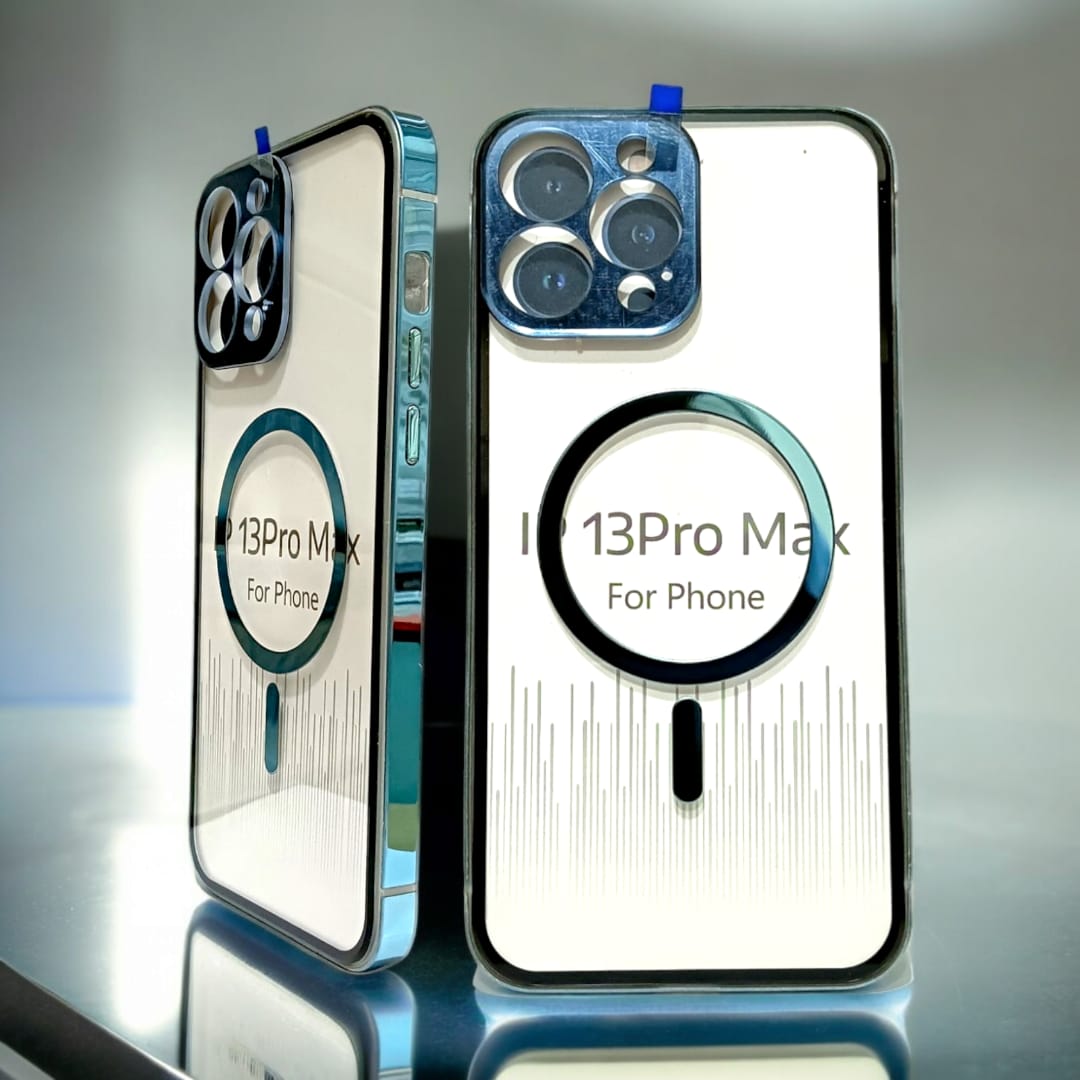 iPhone 13 Pro Max Magsafe Mycase Full Protection Phone Case - Clear Blue Original Product Front View - OnlineExpo.pk