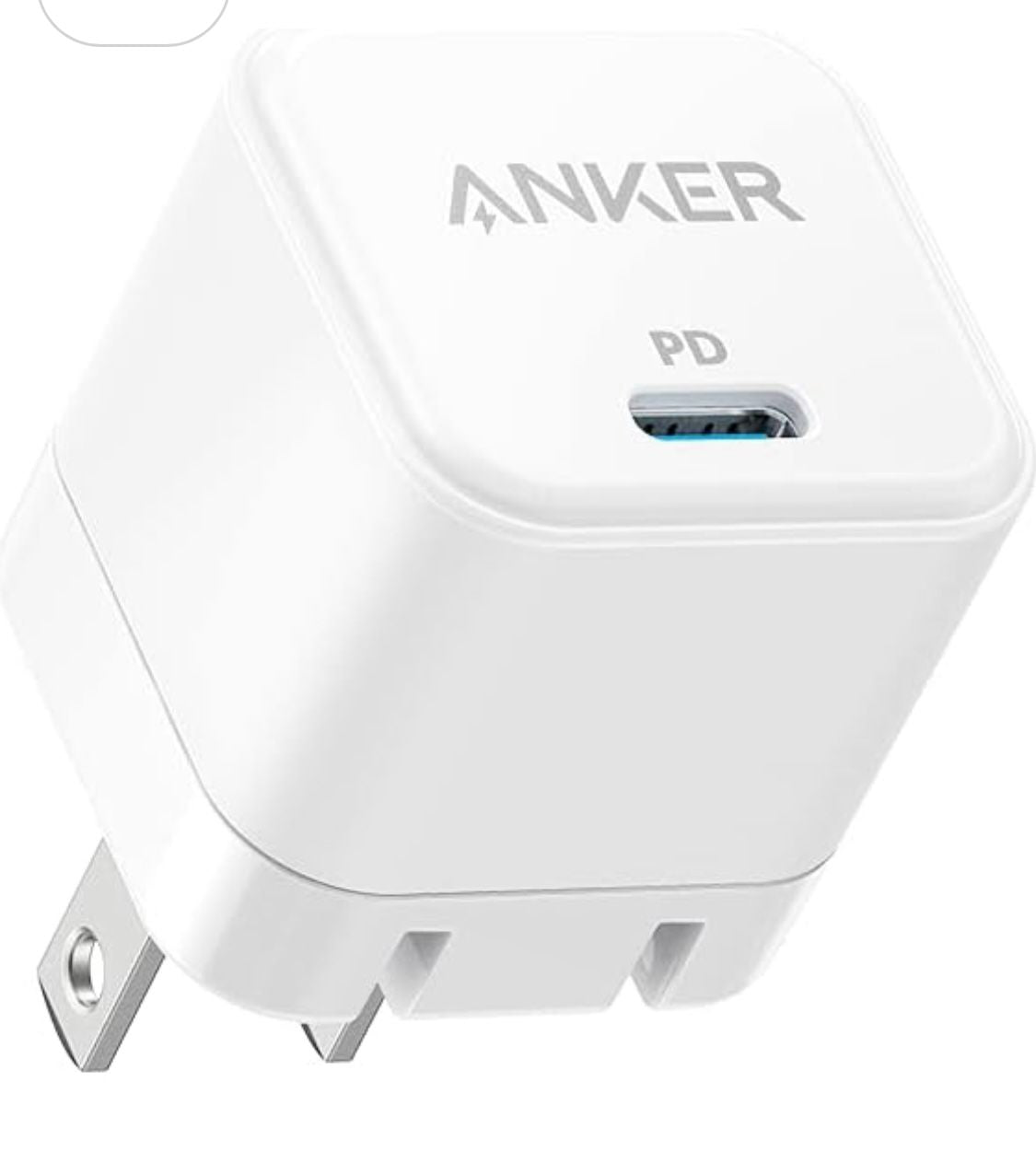 Anker 20W Fast USB C Charger with Foldable Plug, PowerPort III 20W Cube Charger Original Product Front View - OnlineExpo.pk