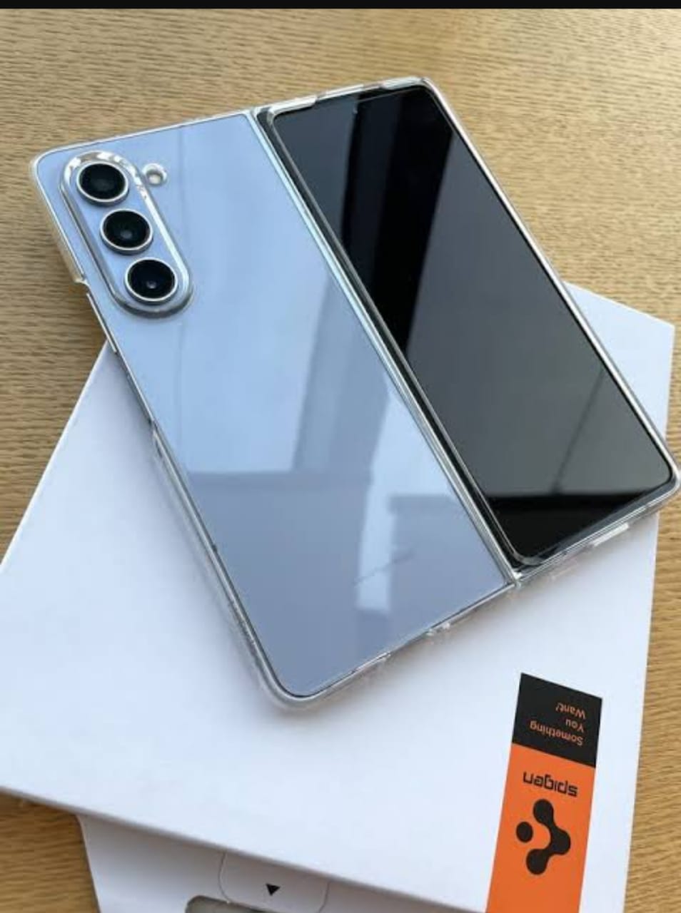 Samsung Galaxy Fold 7 Clear Transparent Case - PC Shell for Crystal-Clear Protection Original Product Front View