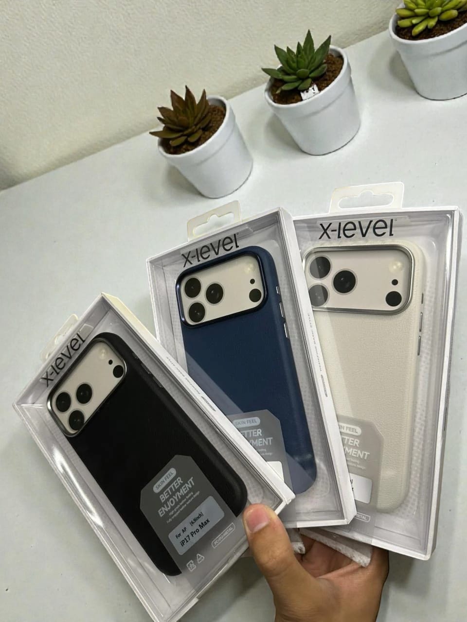 iPhone 17 Pro Max X-Level Skin Feel Leather Case - Better Enjoyment Series Premium Protective Cover Original Product Front