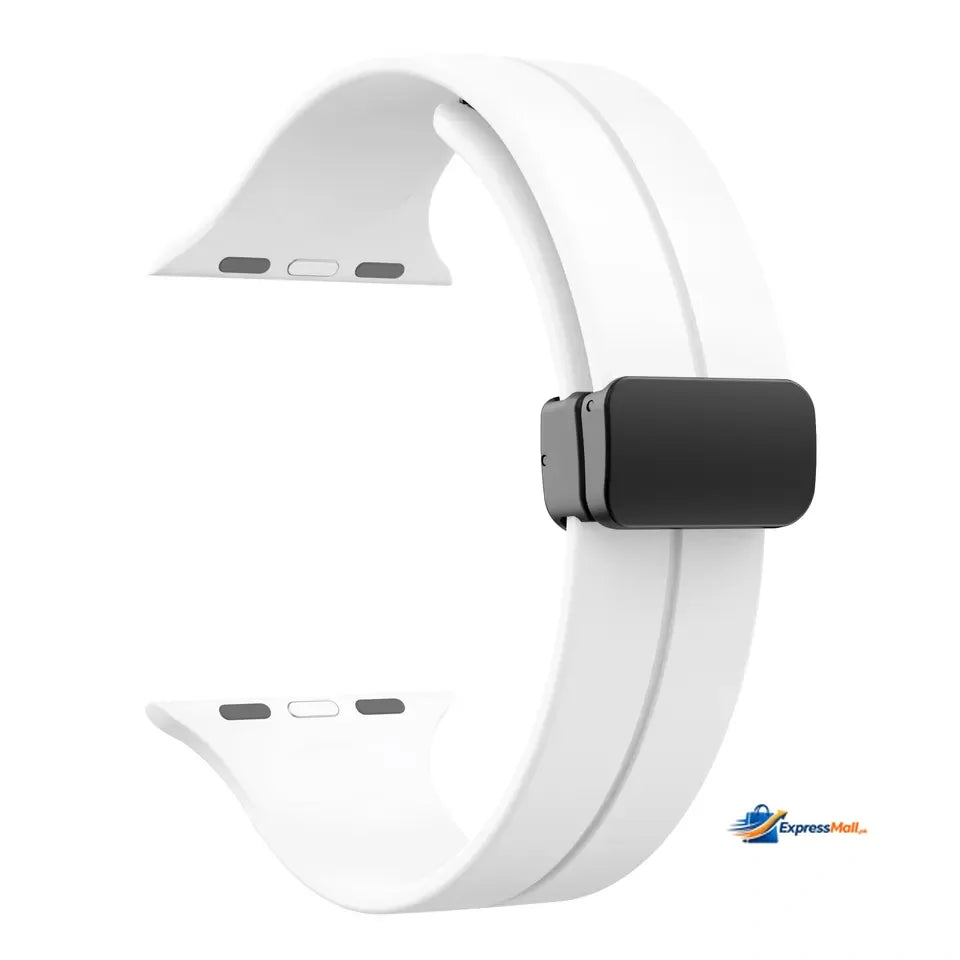 Apple Watch Magnetic D-Buckle Silicone Sport Band – 42mm/44mm/45mm/49mm (Series 1–11, SE &amp; Ultra) View 12 - OnlineExpo.pk