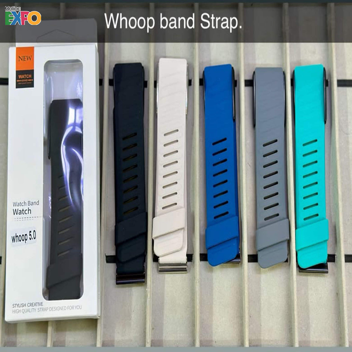 WHOOP 5.0 Silicone Wristband – Comfort Durable Soft Sports Loop Strap