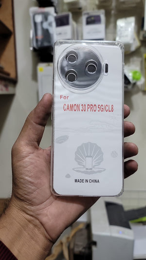 Soft TPU Back cover for Camon 13 Pro 5G Transparent with Camera protection Dust Proof Cap without edges View 5 - OnlineExpo.pk