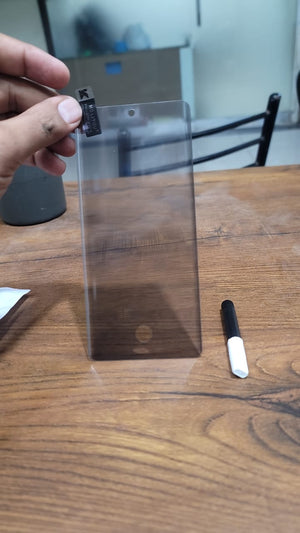 Fingerprint working UV Glue Privacy Glass Screen Protector for Vivo V50 UV Glue PEEP ANTI-SPY 3D EDGE View 2 - OnlineExpo.pk