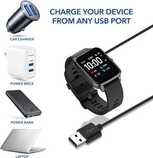 2pin Magnet Charge 2.8mm Charging Cable for universal Smart Watch clock hour saat 2.84mm strong Magnet Suction USB Power charger View 7 - OnlineExpo.pk