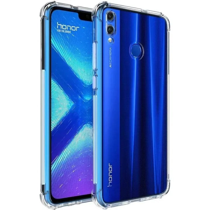 Bumper Back cover HONOR 8X Transparent with Camera protection soft jelly material Original Product Front View - OnlineExpo.pk
