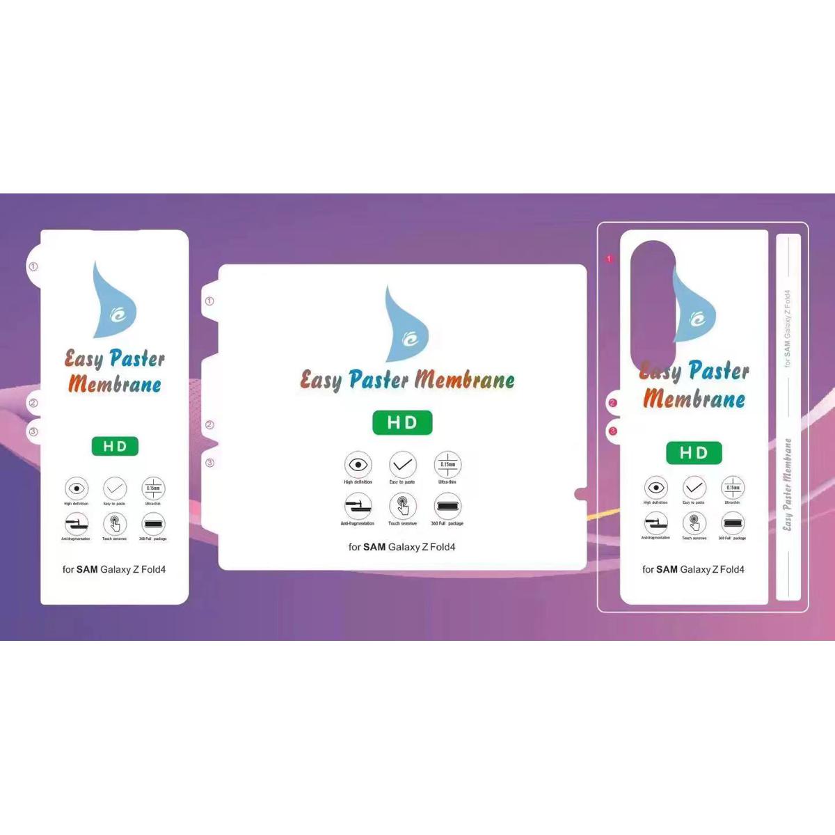 3pcs Mate 360 Hydrogel Film for Samsung Galaxy Z Fold 4 Front Back Soft Film Screen Protector Original Product Front View
