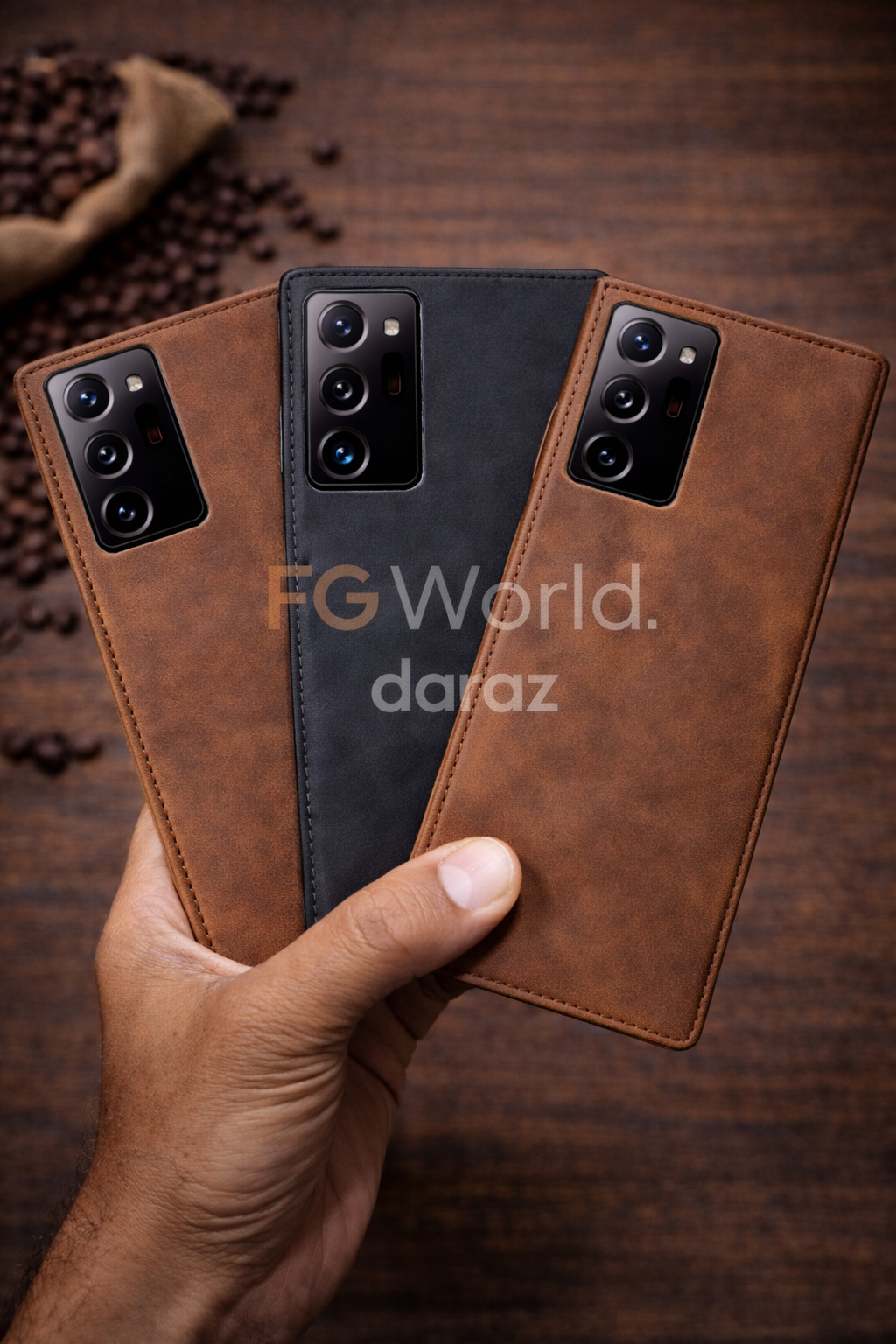 Classic Leather Wallet Flip Cover – Samsung S21-S25 Ultra / S33 Ultra / Note 20 Ultra / A06 / A26 / A36 / A56 View 4 - OnlineExpo.pk