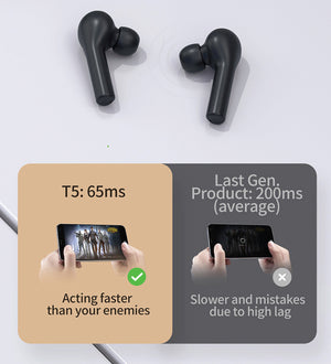 QCY T5 True Wireless Bluetooth Earbuds with Charging Case View 2 - OnlineExpo.pk
