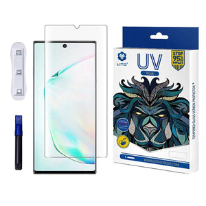 UV Lito full glue glass Tempered 3D Screen Protector For Samsung Note 10 Plus Note 10+ Original Product Front View - OnlineExpo.pk
