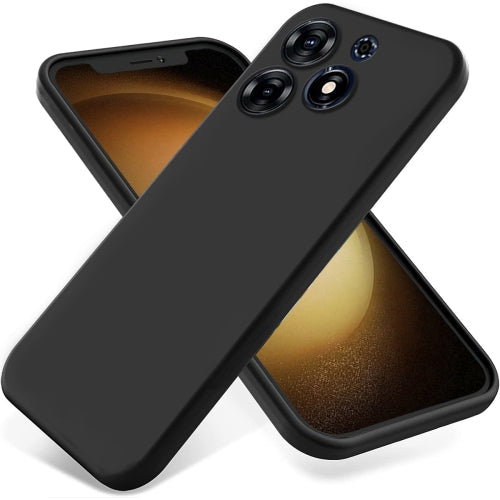 Rock back cover Tecno Spark 10 Pro case rock slim soft silicone matte phone cover_ black View 2 - OnlineExpo.pk