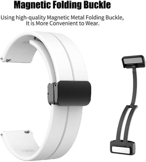 22mm Magnetic D-Buckle Silicone Watch Strap – Sveston Primo / PK / Revolt / Nitro / Alpha / Haylou Solar / LS05 / GST View 6